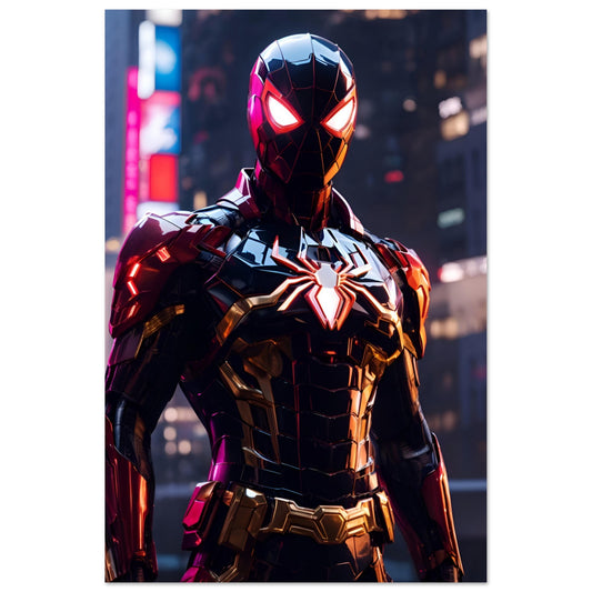 Mecha Spider-Man: Aufrecht auf dem Gebäuderand